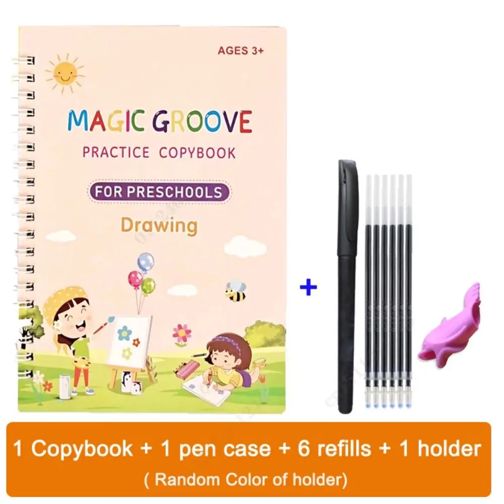 English Writing Practice Copybook – Groove Magic Calligraphy Book