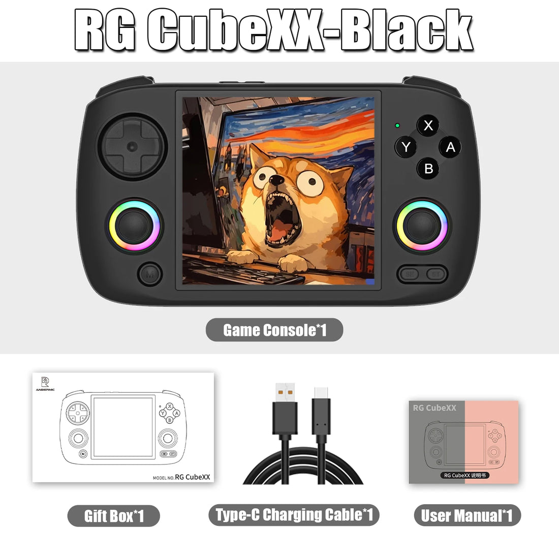 Anbernic RG CubeXX Retro Handheld – 3.95" IPS, 5056 Games