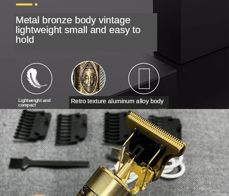 T9 Hair Clipper – 0mm Electric Beard & Body Hair Trimmer for Men