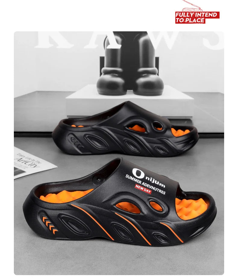 Men Summer Slippers High Quality EVA Sandals Soft Non Slip Platform Soft Slides Outdoor Beach Shoes Unisex Design Slippers