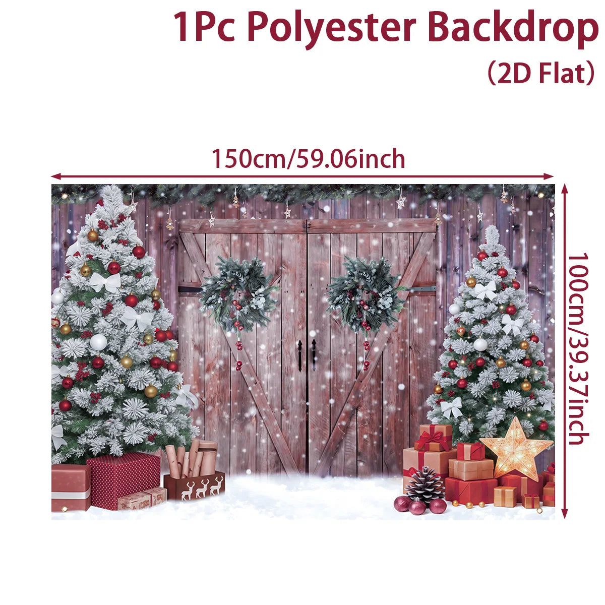 Christmas Tree Backdrop – Merry Christmas Photo Background