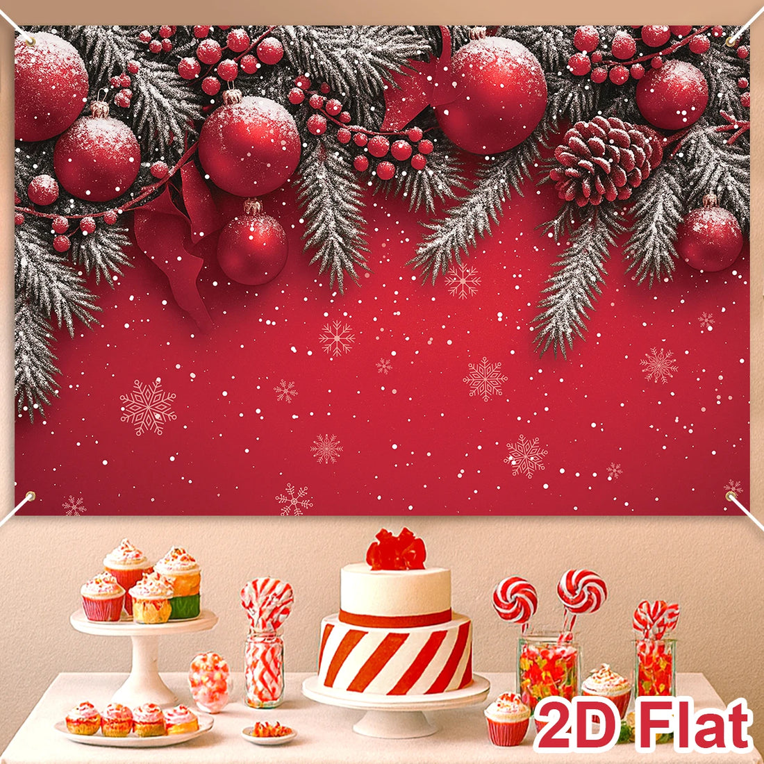 Christmas Tree Backdrop – Merry Christmas Photo Background