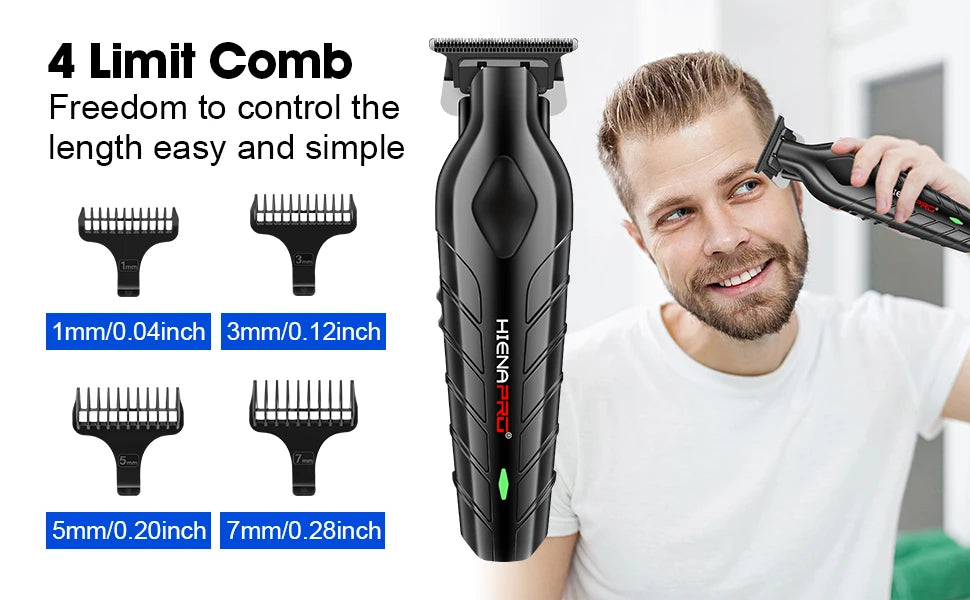 hiena Finish Machine Electric Professional Electric Hair Clippers Beard Clipper Rechargeable Men's Shaver Hair Trimmer Kit