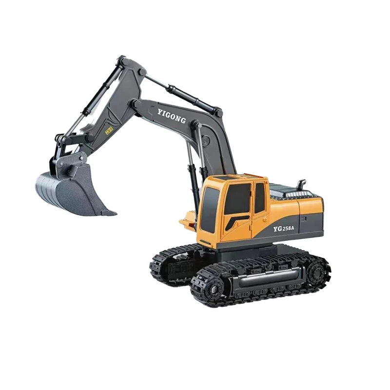 ZWN 2.4G Remote Control Excavator Dump Truck RC Model Car Toy Professional Alloy Plastic Simulation Construction Vehicle for Kid