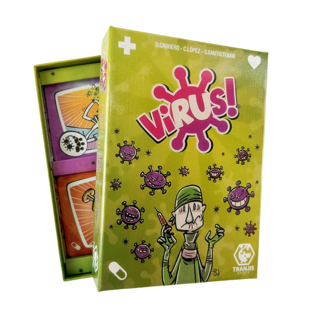 Virus! 1 2 3 Board Game – Bilingual Spanish/English Card Game