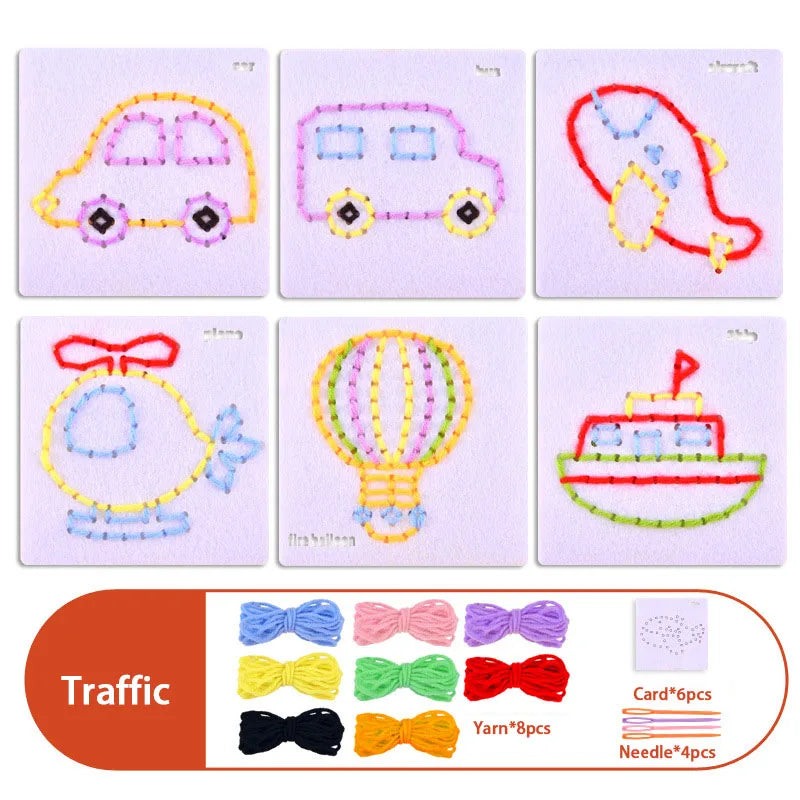 Montessori Lacing Toys – Animal Sewing Kit for Toddlers & Kids