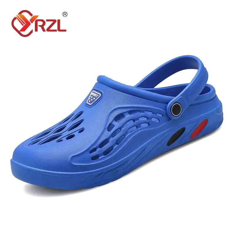YRZL Mens Slippers Unisex Soft Non-slip Wear-resistant Casual Mens Sandals Comfortable Slip on Beach Shoes Outdoor Slippers Man