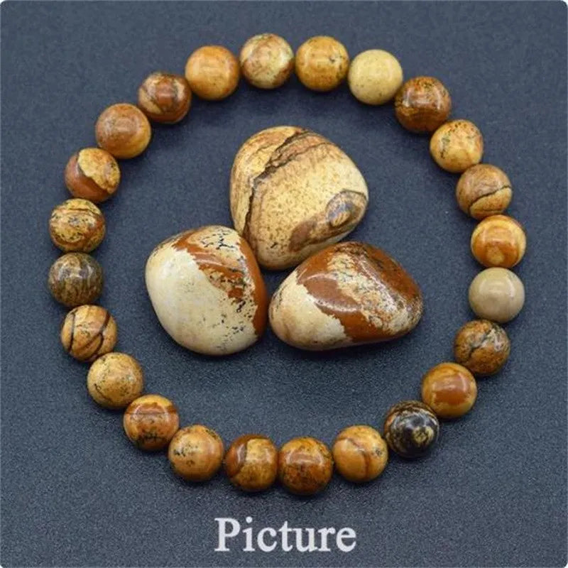 Natural Stone Bracelet – Amethyst, Quartz, Agate & Tiger Eye