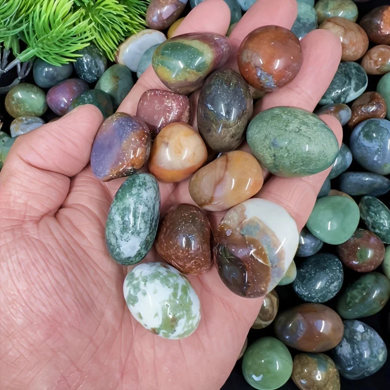 Ocean Jasper Stones – 1.76 oz Large Chips for Decor, Crafts & Healing
