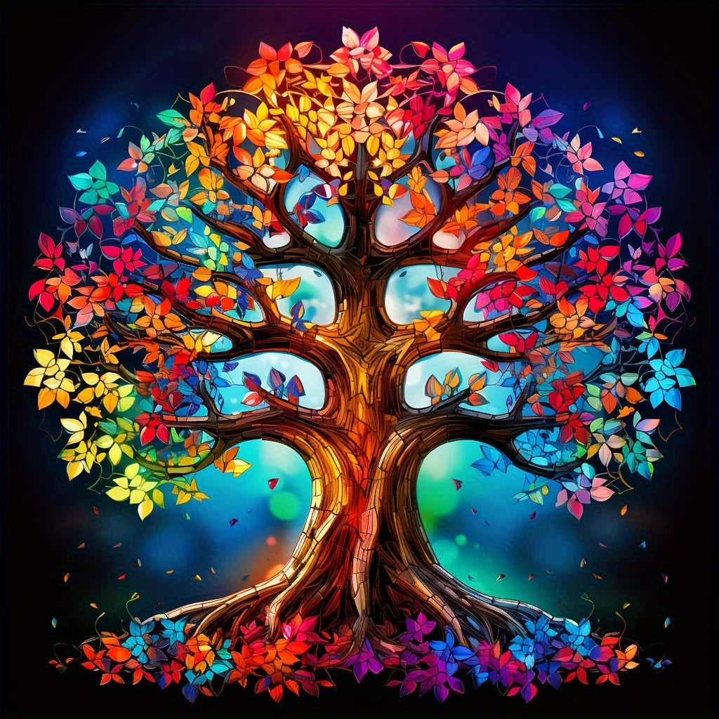 HUACAN Paint By Numbers – Tree of Life Canvas Kit for Adults