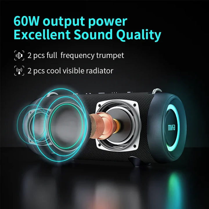 mifa A90 Bluetooth Speaker 60W Output Power Bluetooth Speaker with Class D Amplifier Excellent Bass Performace camping speaker