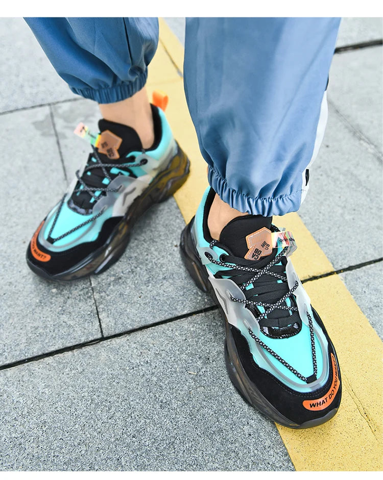 Men's Breathable Casual Sneakers Luxury Trainer Fashion Loafers Running Shoes - Comfortable Race Shoes for Male