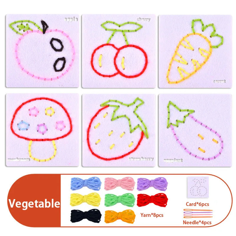 Montessori Lacing Toys – Animal Sewing Kit for Toddlers & Kids