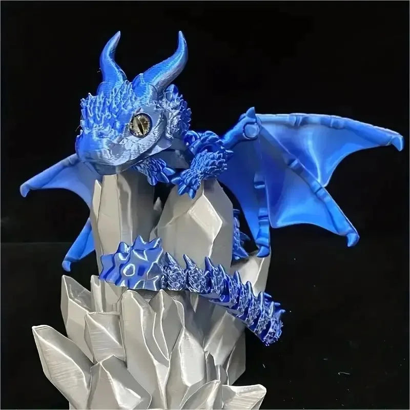 3D Printed Magic Dragon Movable Joint Fidget Toy Rotatable Articulated Office Desktop Ornament Adults Kid Toy Crafts Gift