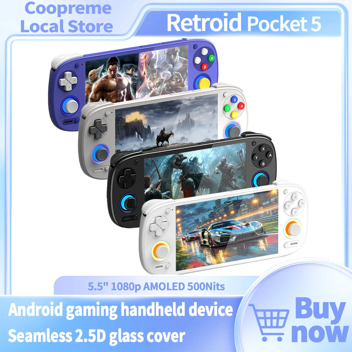 Retroid Pocket 5 Handheld Game Console – 5.5" AMOLED Android 13