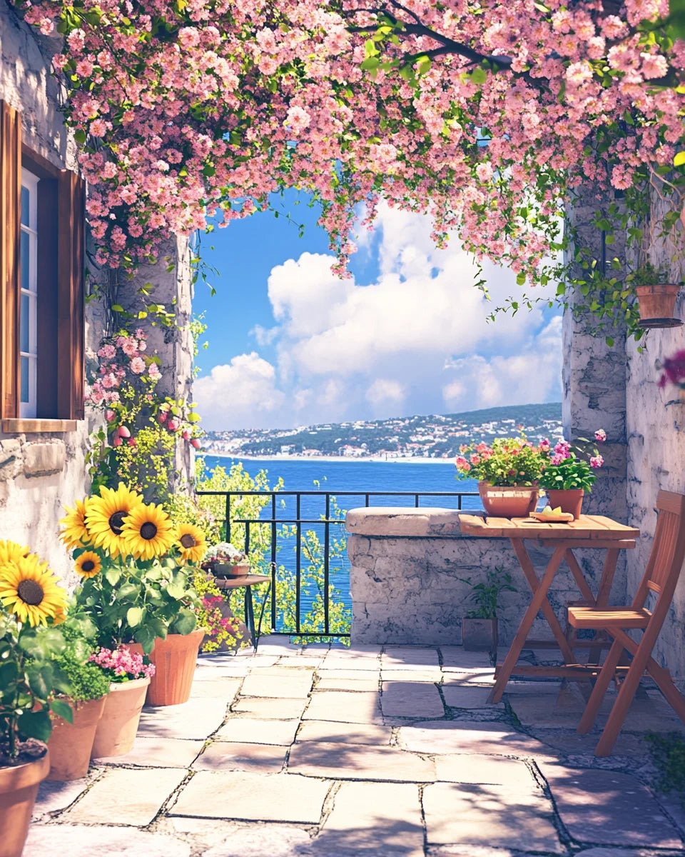 GATYZTORY Paint By Numbers – Flower Scenery Oil Painting Kit