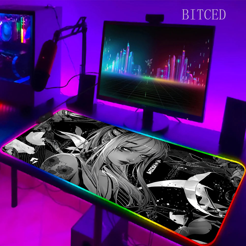 YUki Aim Gamer Keyboard Base With Backlight RGB LED Office Accessory Games Computers Diy Gaming Computer Desk Table Mouse Pad XL