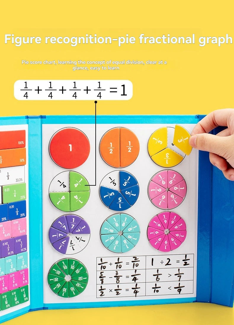 Magnetic Fraction Puzzle – Montessori Math Educational Toy