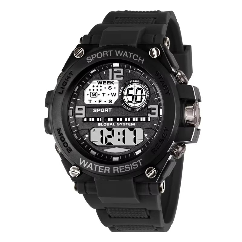 Men and Women's Electronicsa Watch Outdoor Sports  Big Dial Digital LED Alarm Digital-watch 1237 Sport Watch