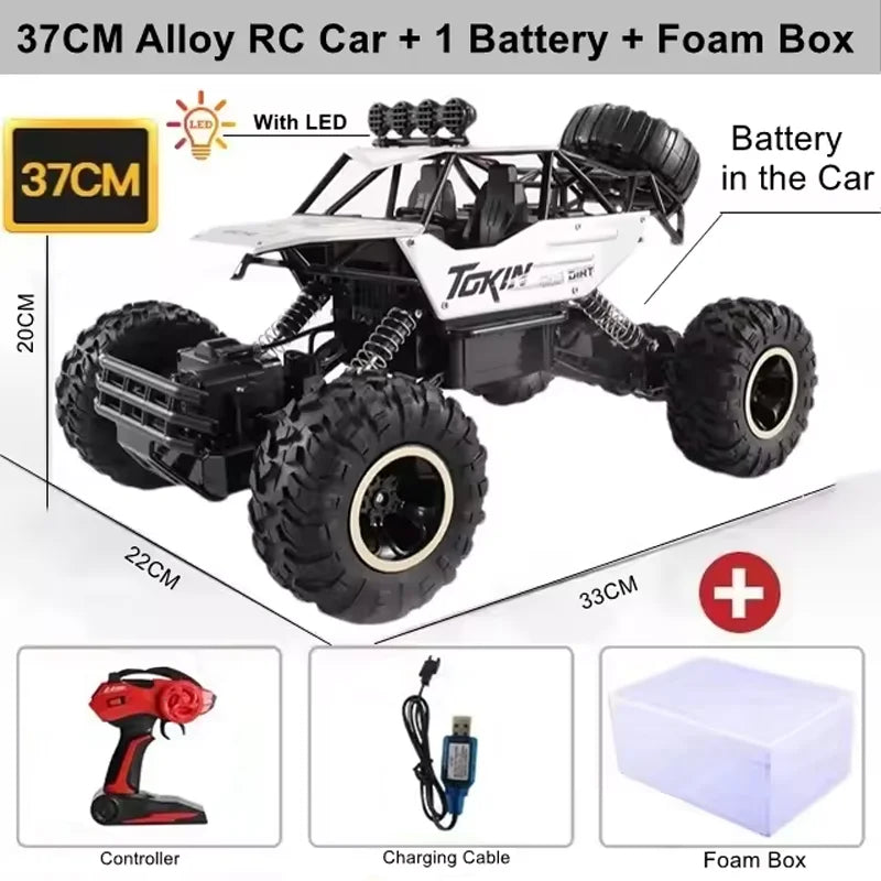 4WD 1:12/16 Scale All Terrain RC Car 20KM/H High Speed Electric Vehicle Remote Control Off-Road Truck LED HeadLight Gifts Adults