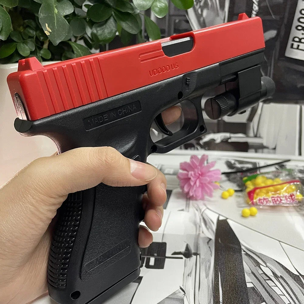 High quality soft bullet air gun manual G17 glock toy gun lower magazine laser outdoor sports CS game weapons children gift