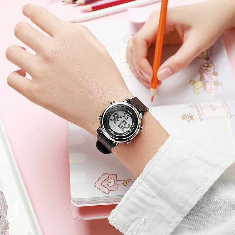 Waterproof Alarm Student Watches Boys Girls Lady Sport Watch Colorful Led Digital Wristwatches