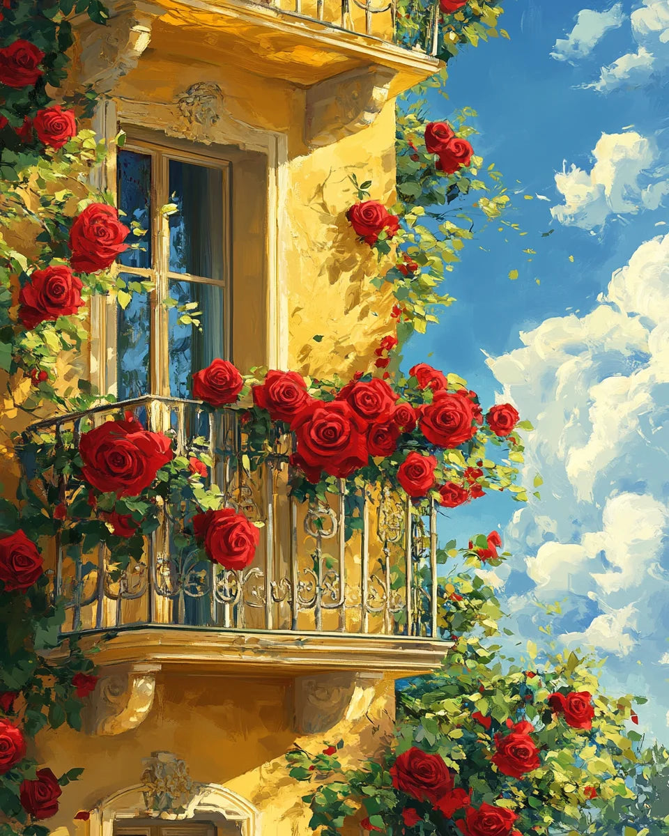 GATYZTORY Paint By Numbers – Flower Scenery Oil Painting Kit