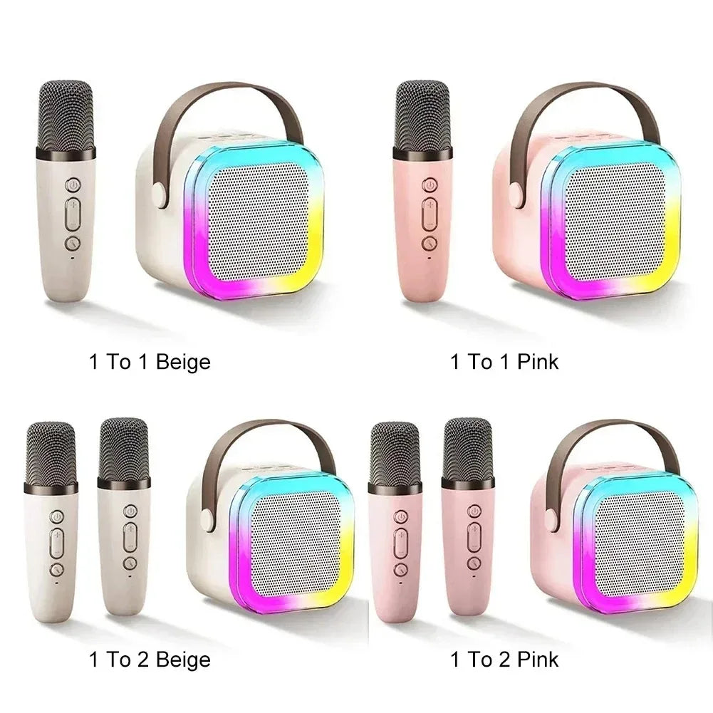 Karaoke Wireless Portable Bluetooth Speaker With Microphone Machine Mini Lamp Caixa De Som Sound Box Music Small Blootooth Mp3