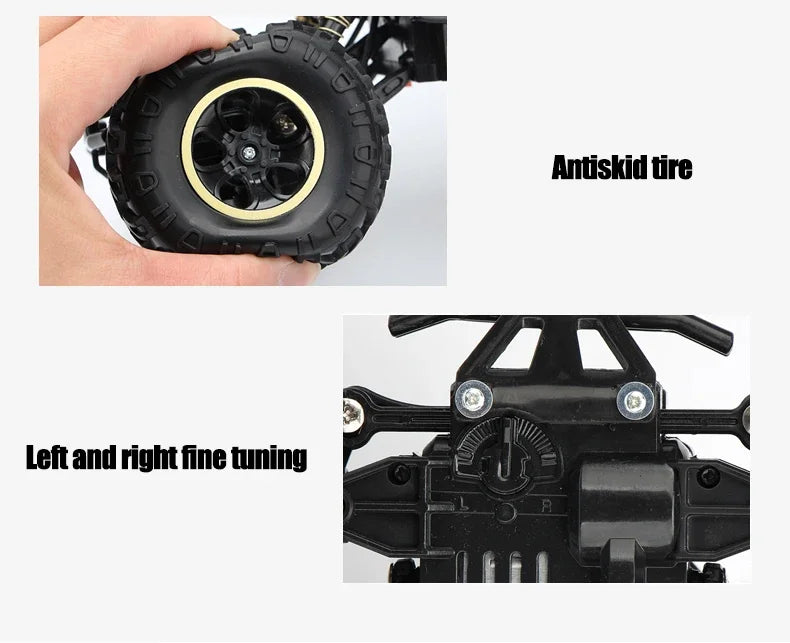 4WD 1:12/16 Scale All Terrain RC Car 20KM/H High Speed Electric Vehicle Remote Control Off-Road Truck LED HeadLight Gifts Adults