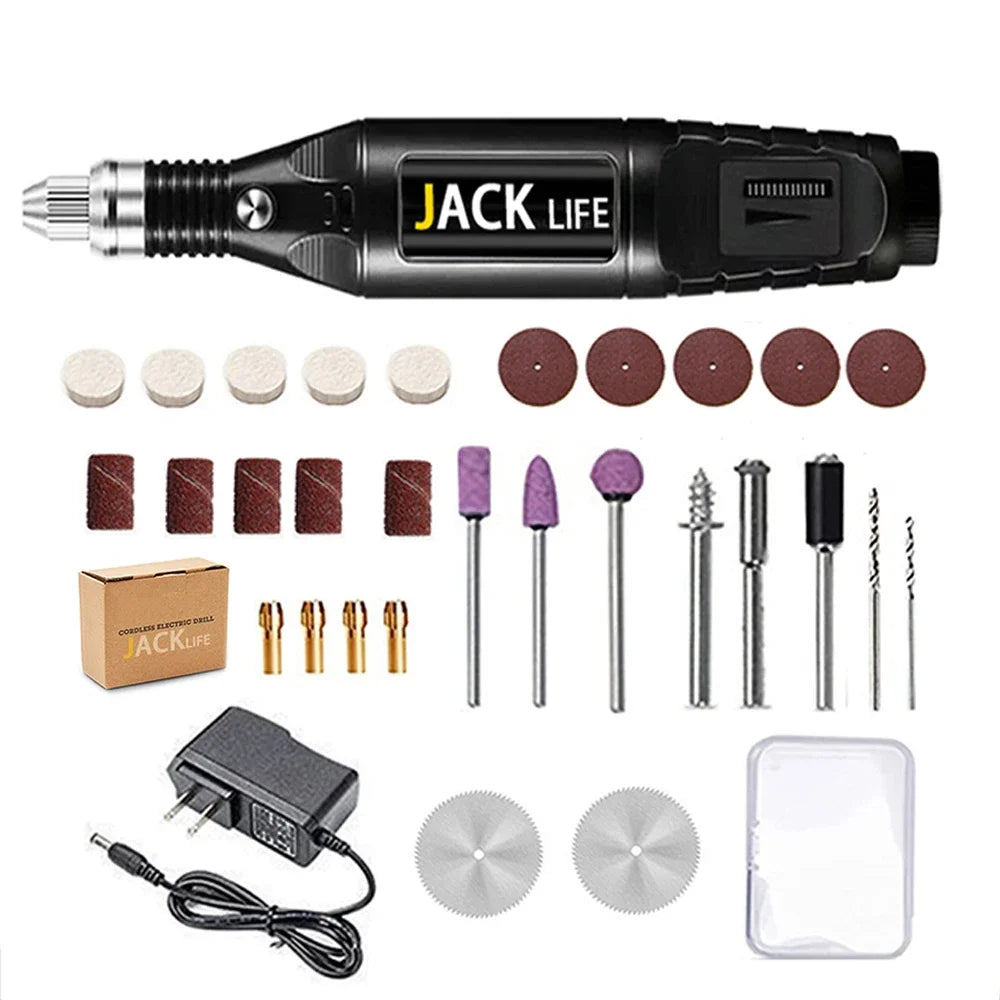 JANGKLIFE Electric Mini Drill Grinder – 110V/220V Rotary Tool Kit (Compatible with 3000/4000 Series)