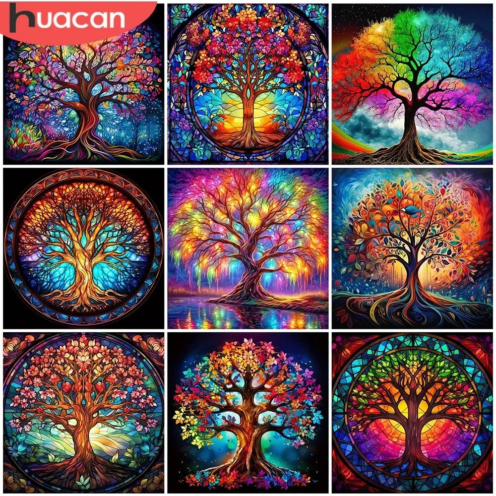 HUACAN Paint By Numbers – Tree of Life Canvas Kit for Adults