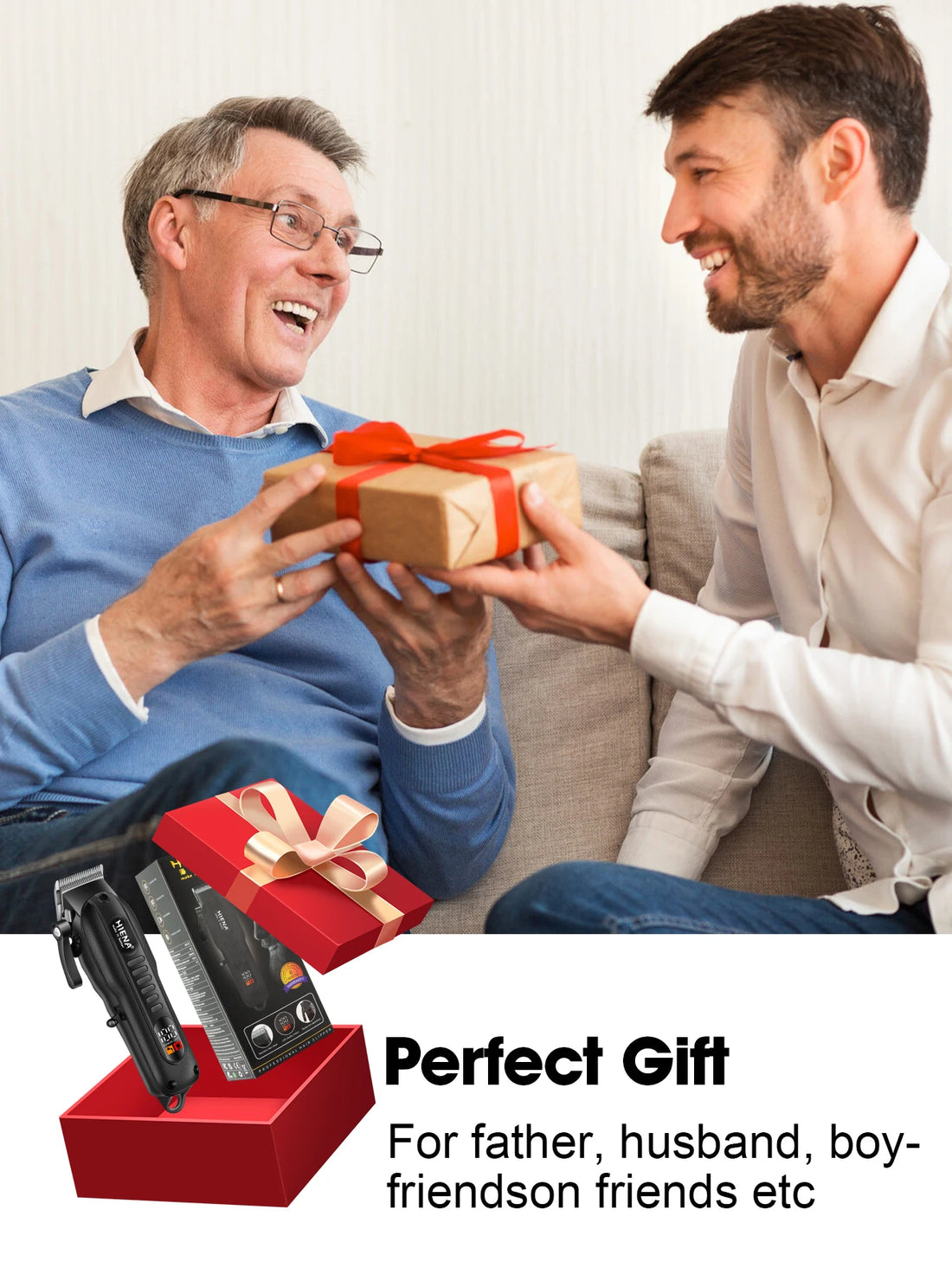 Professional Barber Electric Hair clipper LED display screen UBS charging Trimmer Powerful electric hair clipper trimmer tool