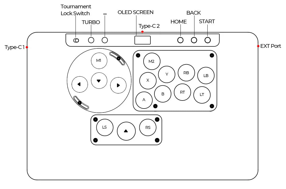 Haute42 HautePad X Leverless Fightstick – RGB Hitbox Controller