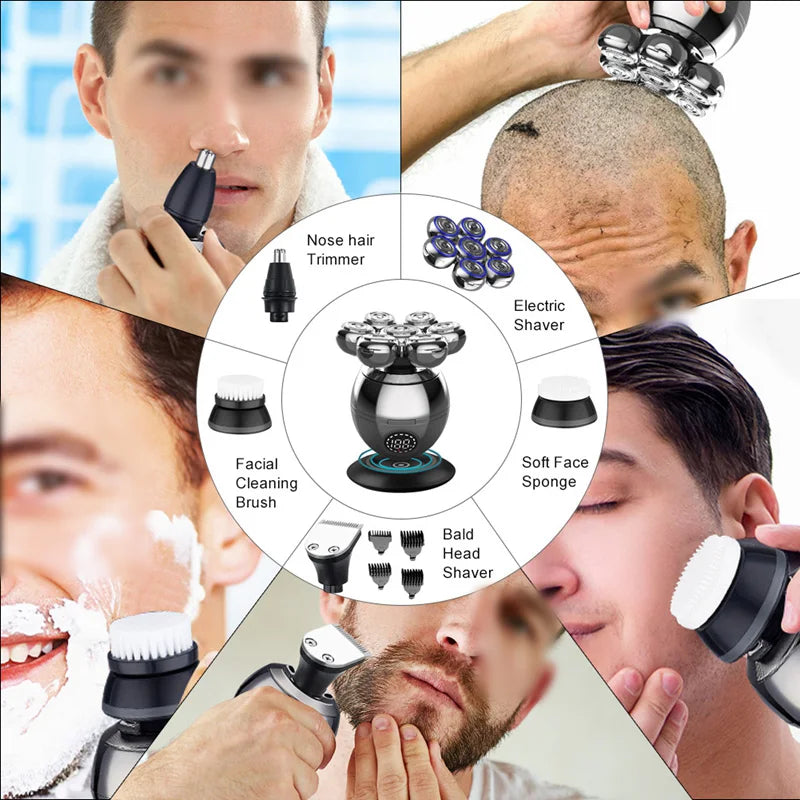 7D Electric Shaver – Floating Head Waterproof Beard Trimmer