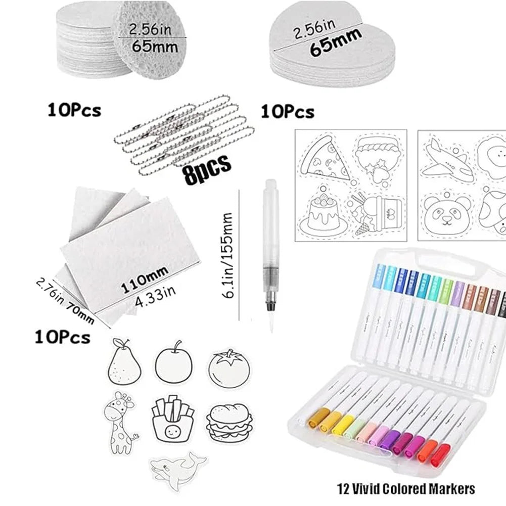 Magic Canvas 3D Puffy Paint Pen Set – 12 Colors DIY Art Kit
