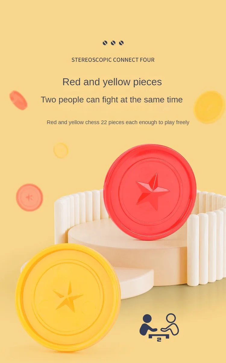 4-in-a-Row Connect Board Game – Classic Family Strategy Toy