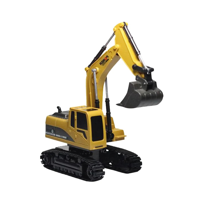ZWN 2.4G Remote Control Excavator Dump Truck RC Model Car Toy Professional Alloy Plastic Simulation Construction Vehicle for Kid