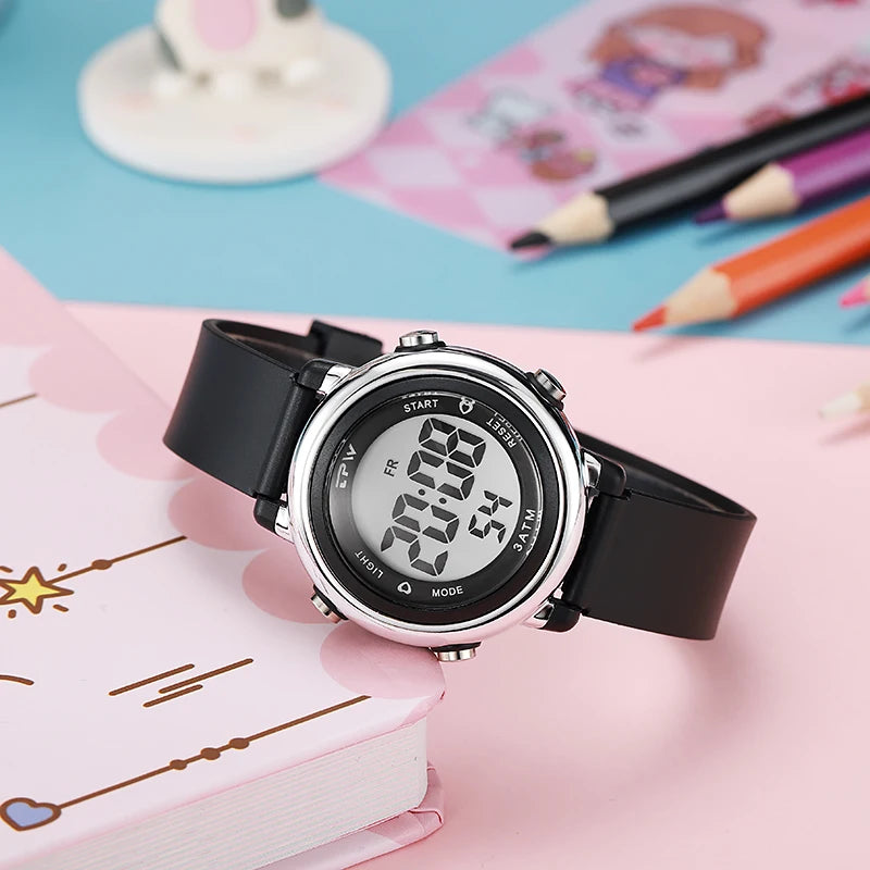 Waterproof Alarm Student Watches Boys Girls Lady Sport Watch Colorful Led Digital Wristwatches