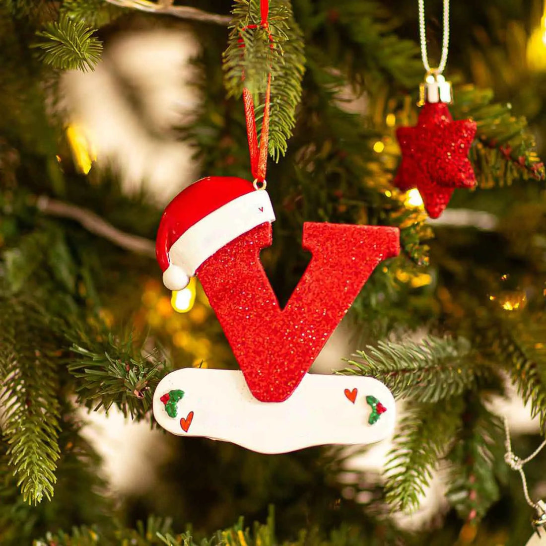 Christmas Letter Pendant Decorations – Acrylic DIY Xmas Ornaments