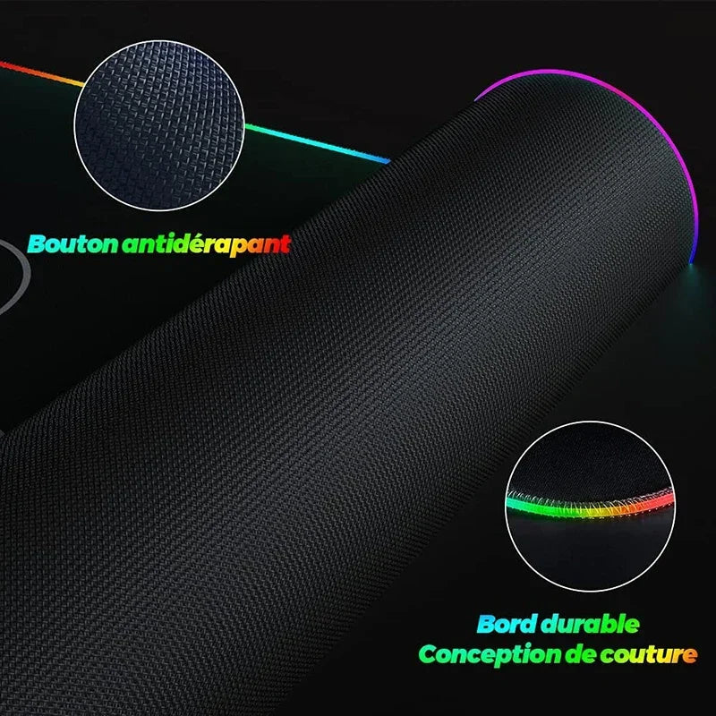 YUki Aim Gamer Keyboard Base With Backlight RGB LED Office Accessory Games Computers Diy Gaming Computer Desk Table Mouse Pad XL