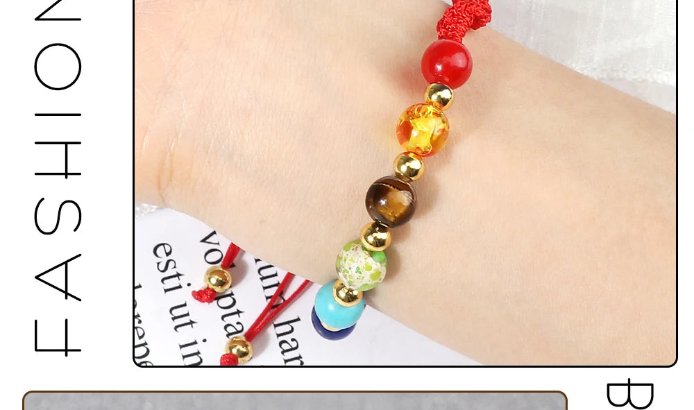 Reiki 7 Chakra Bracelet – Natural Stone Yoga Healing Jewelry