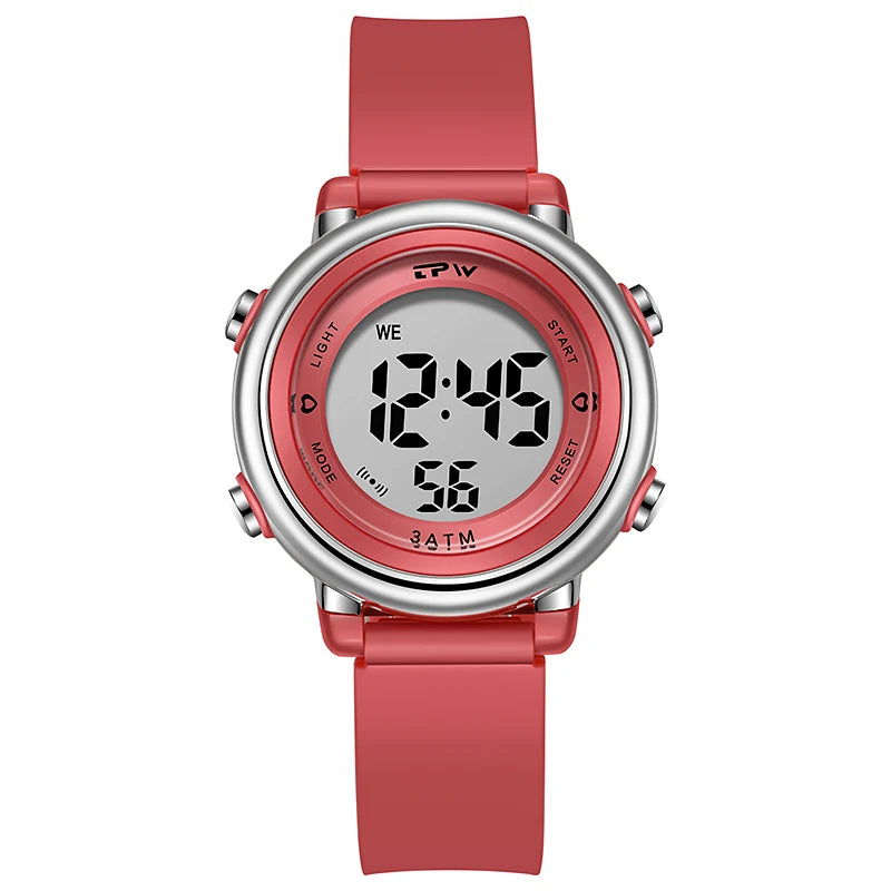 Waterproof Alarm Student Watches Boys Girls Lady Sport Watch Colorful Led Digital Wristwatches