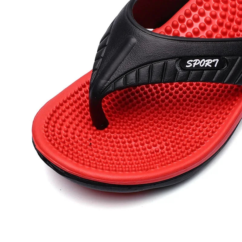 Massage Flip Flops for Men Summer Breathable Beach Shoes Sandals 46 Men Luxury Flip Flops Breathable Plus Big Size Men Slippers