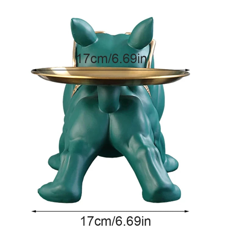 30cm Bulldog Figurine – Resin Dog Sculpture & Storage Box