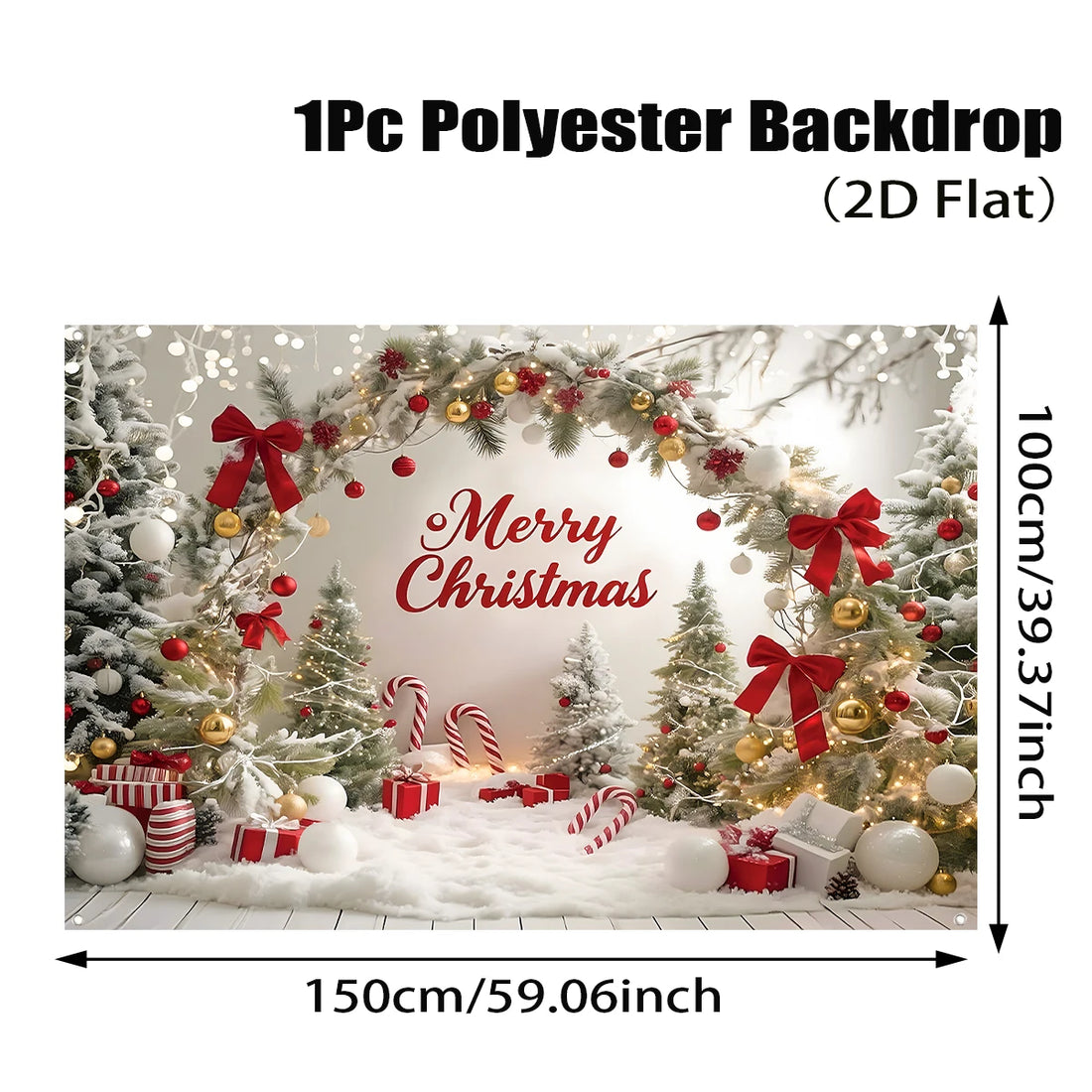 Christmas Tree Backdrop – Merry Christmas Photo Background