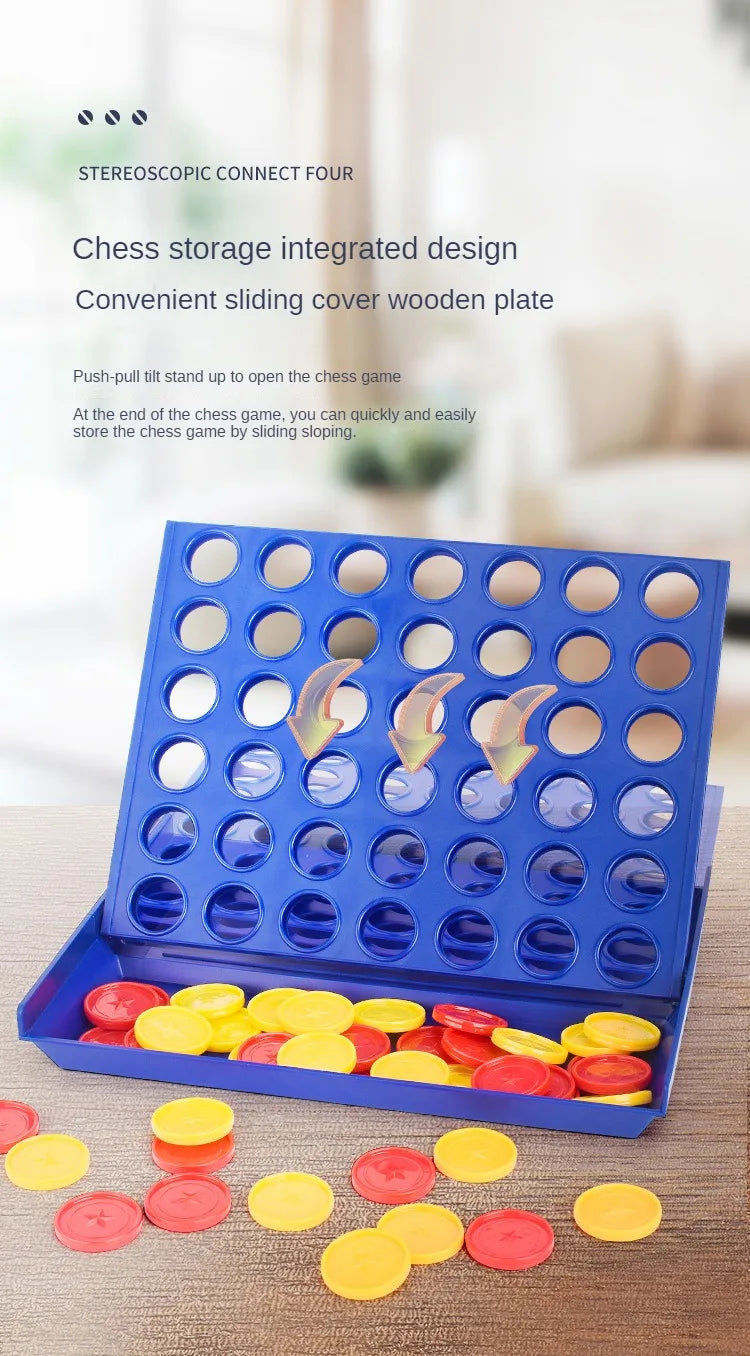 4-in-a-Row Connect Board Game – Classic Family Strategy Toy