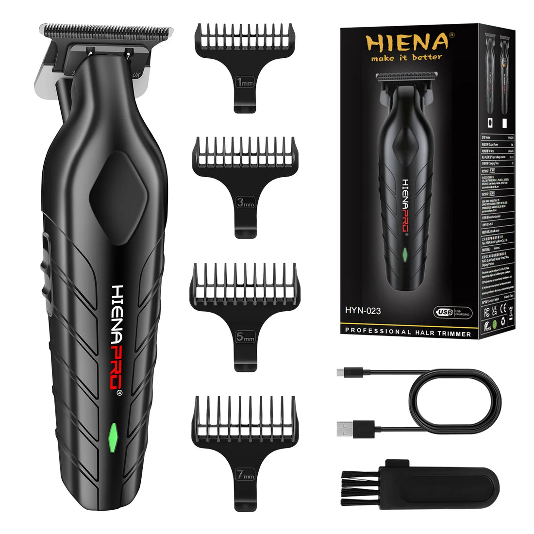 hiena Finish Machine Electric Professional Electric Hair Clippers Beard Clipper Rechargeable Men's Shaver Hair Trimmer Kit