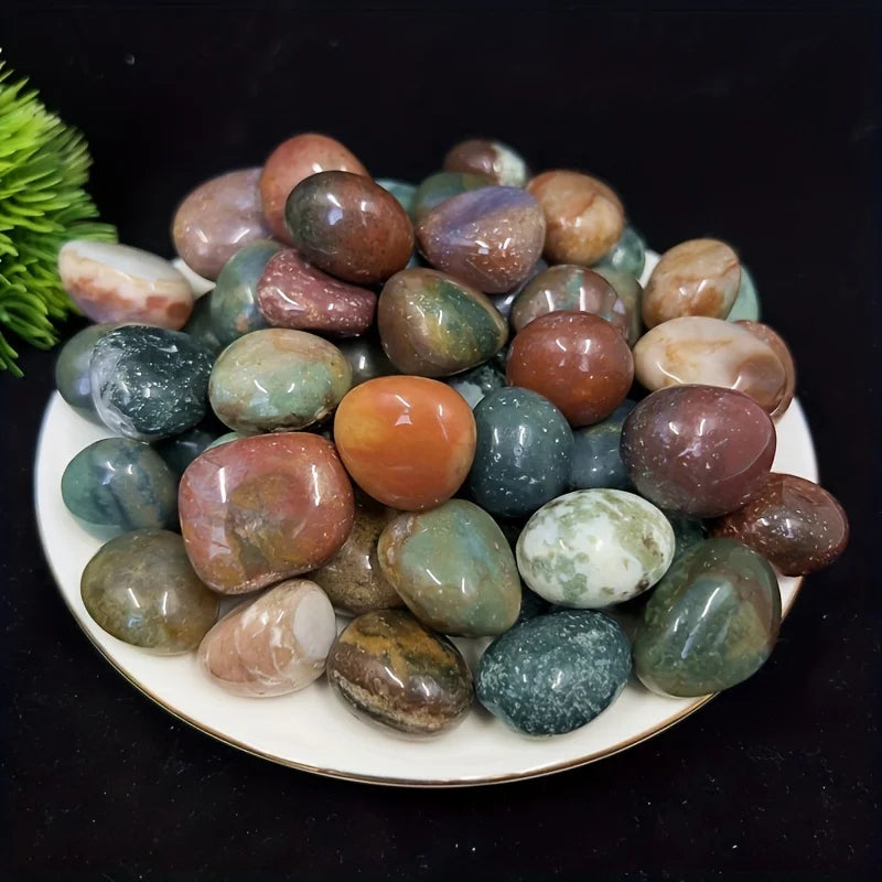 Ocean Jasper Stones – 1.76 oz Large Chips for Decor, Crafts & Healing