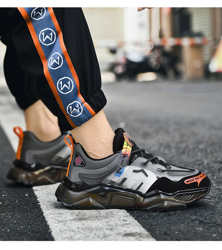 Men's Breathable Casual Sneakers Luxury Trainer Fashion Loafers Running Shoes - Comfortable Race Shoes for Male