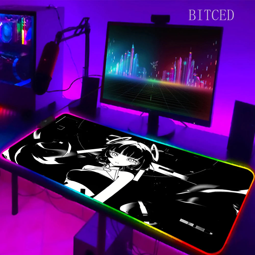 YUki Aim Gamer Keyboard Base With Backlight RGB LED Office Accessory Games Computers Diy Gaming Computer Desk Table Mouse Pad XL